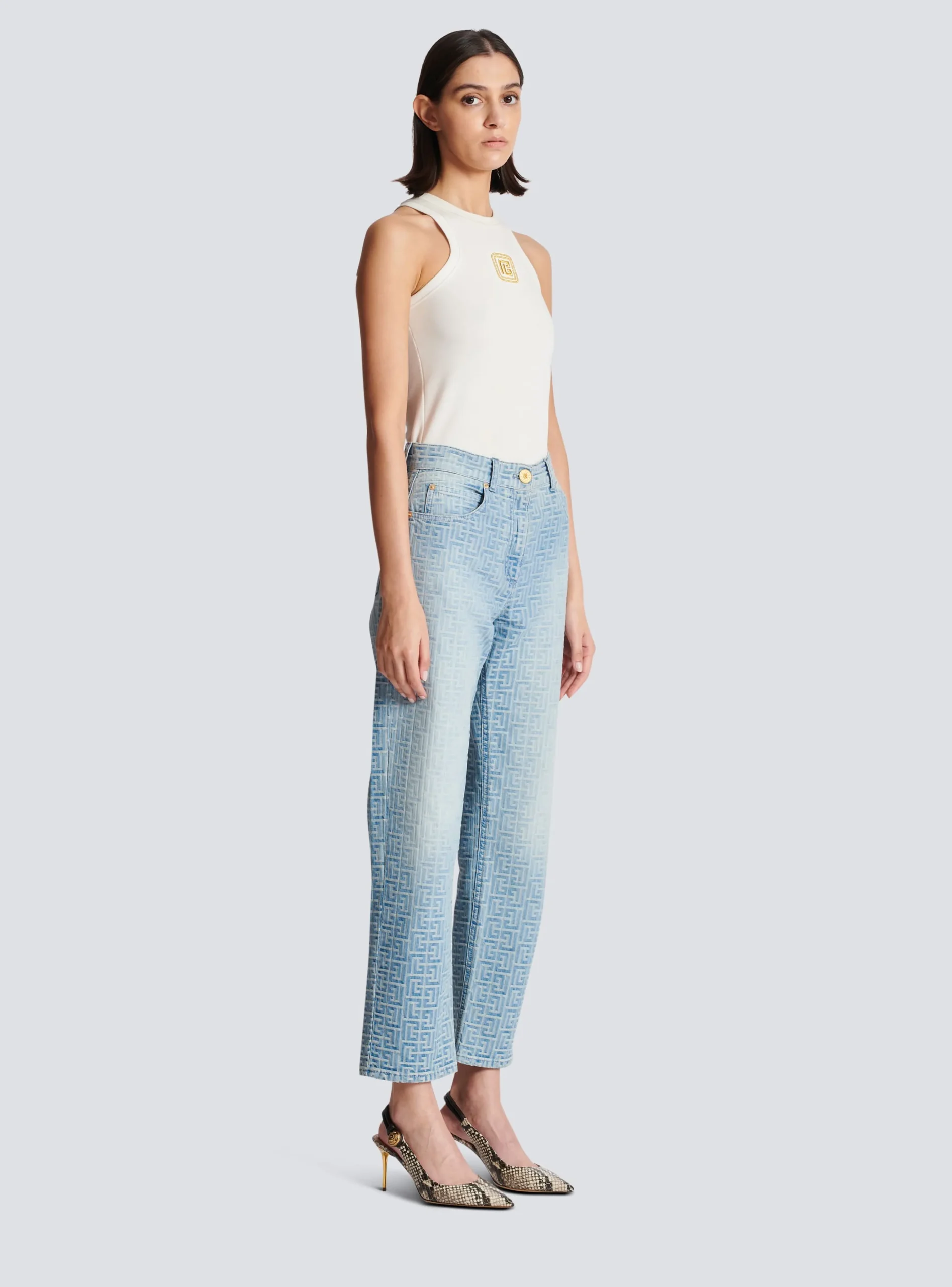 Monogram Classic Jeans-Balmain Sale