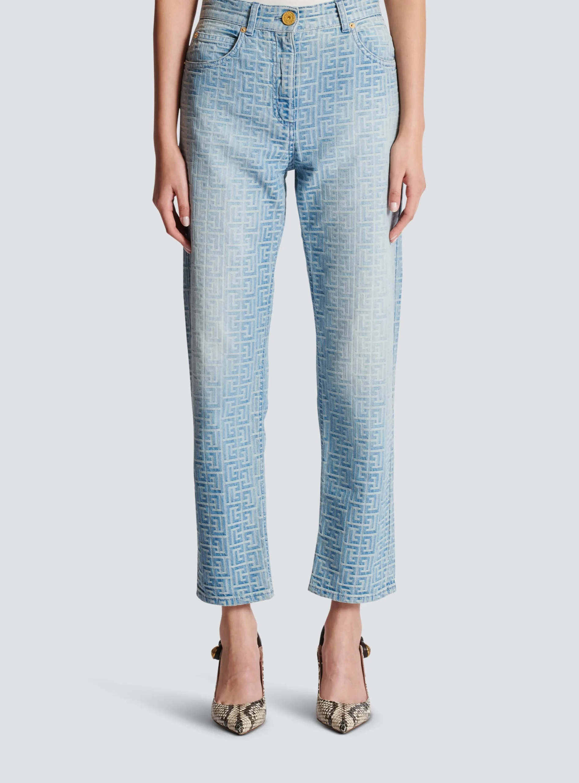Monogram Classic Jeans-Balmain Sale