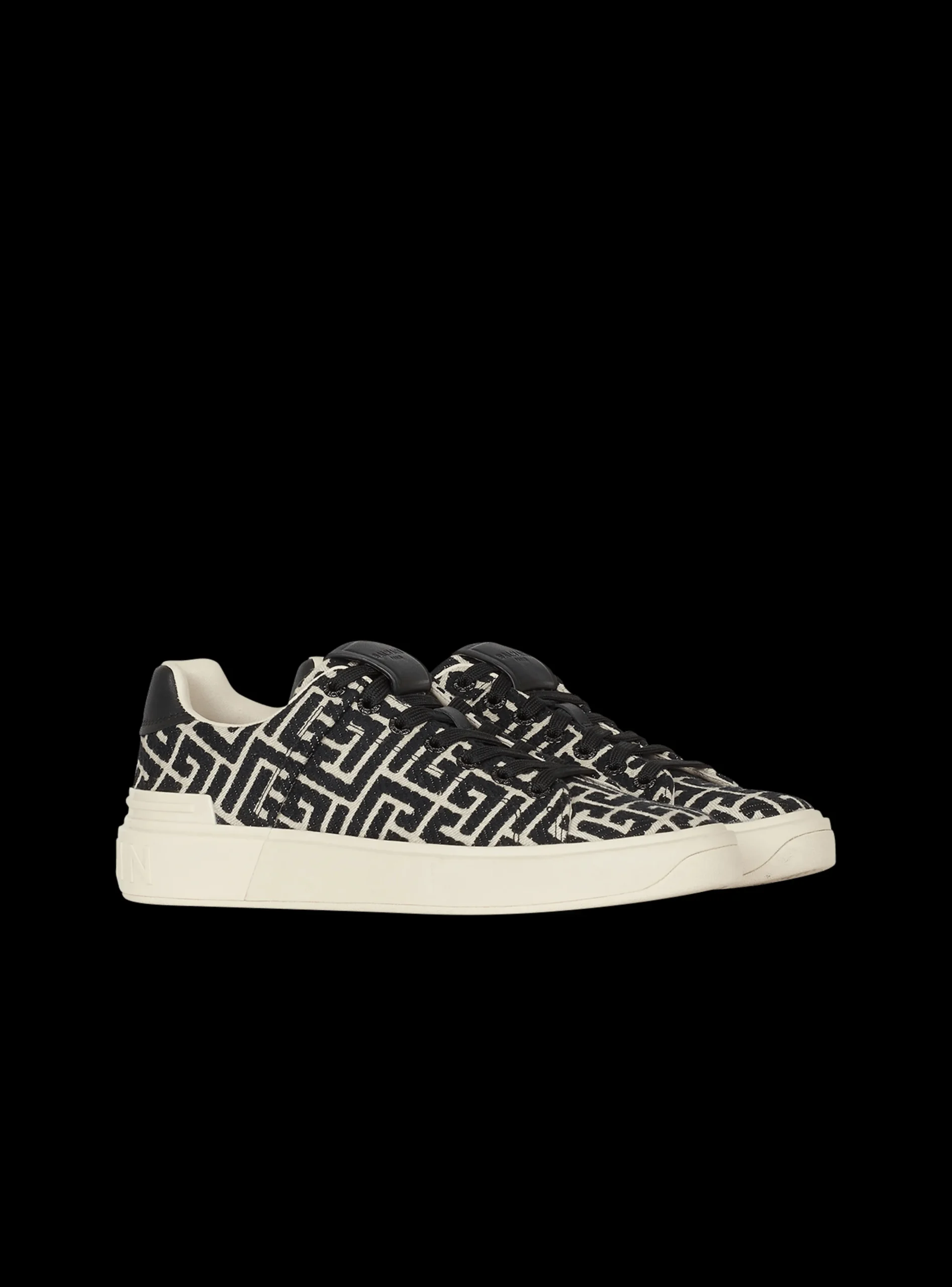 Monogram Jacquard B-Court Sneakers-Balmain Best