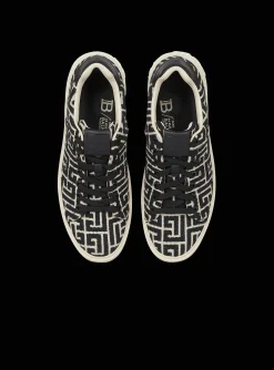Monogram Jacquard B-Court Sneakers-Balmain Best