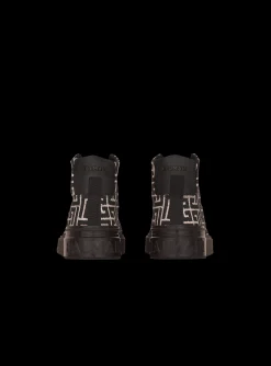 Monogram Jacquard B-Court High-top Sneakers-Balmain Flash Sale