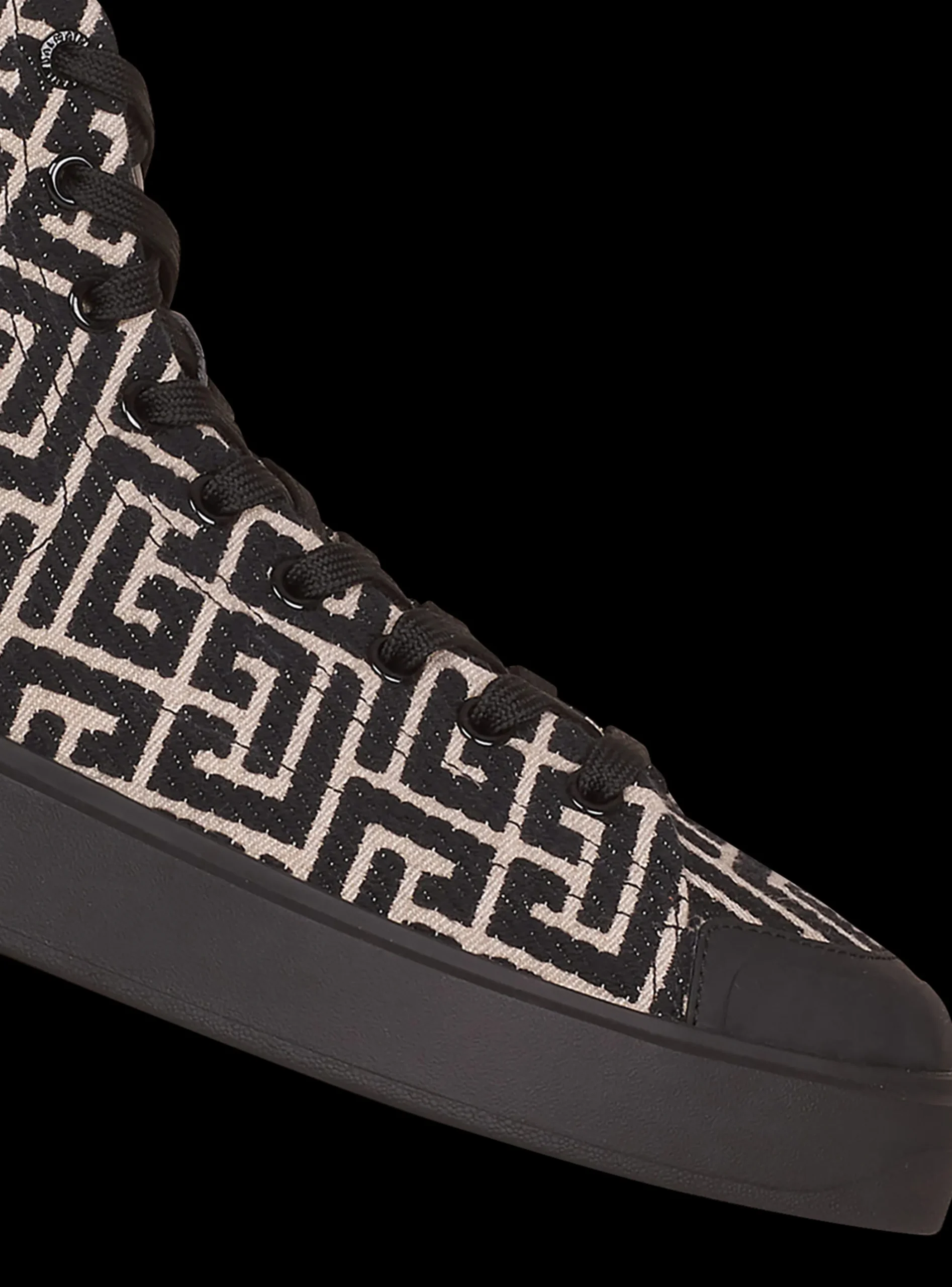 Monogram Jacquard B-Court High-top Sneakers-Balmain Flash Sale