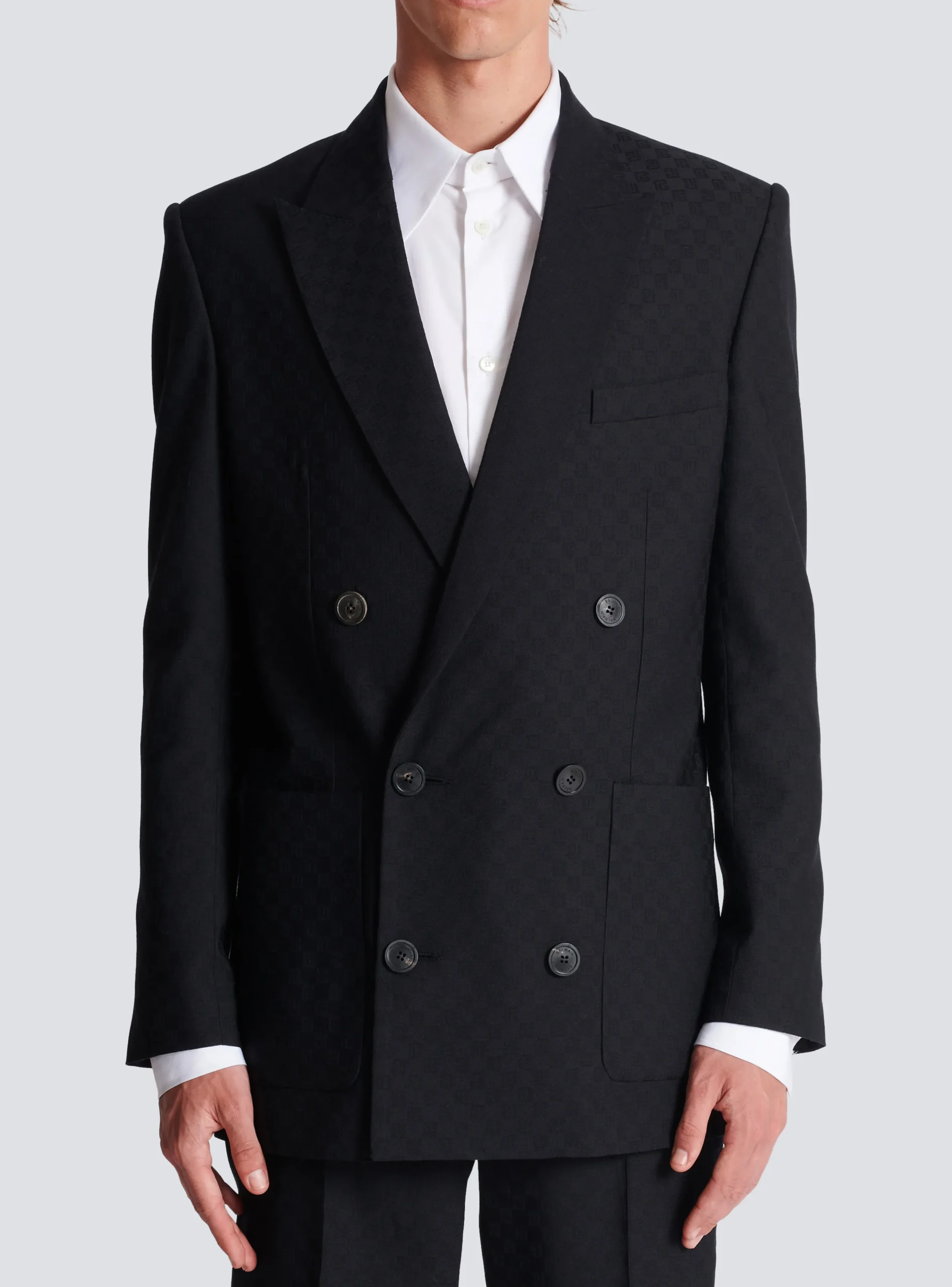 Monogram Jacquard Blazer-Balmain Store