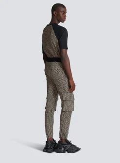 Monogram Jacquard Cargo Joggers-Balmain Online