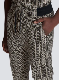 Monogram Jacquard Cargo Joggers-Balmain Online
