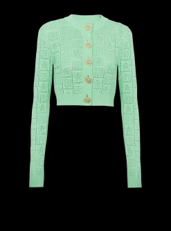 Monogram Knit Cardigan-Balmain Outlet