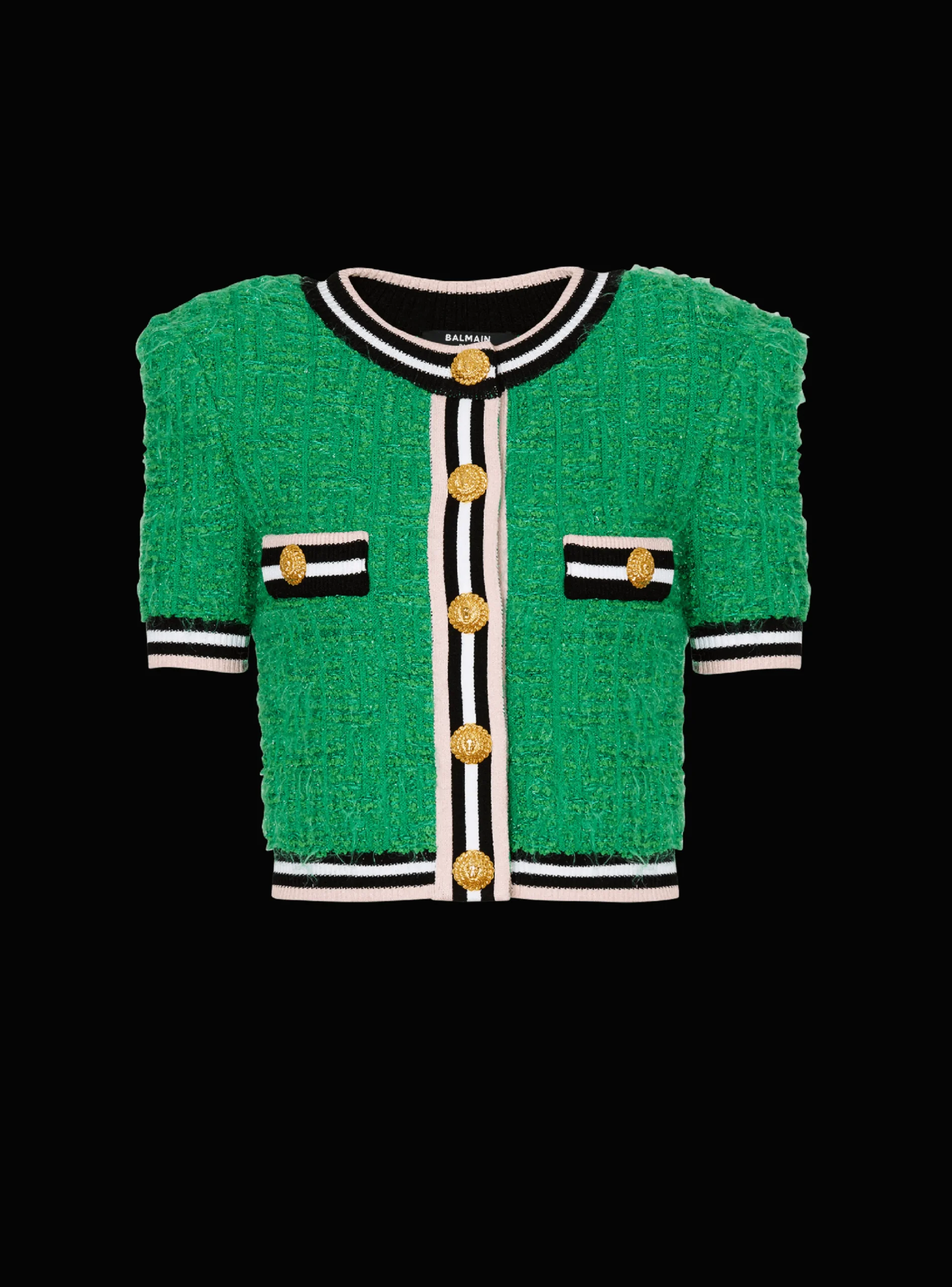 Monogram Knit Cardigan-Balmain Flash Sale