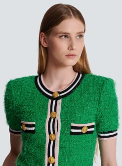 Monogram Knit Cardigan-Balmain Flash Sale