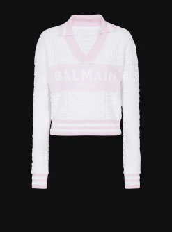 Monogram Knit Polo-Balmain Best