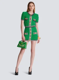 Monogram Knit Skirt-Balmain Discount