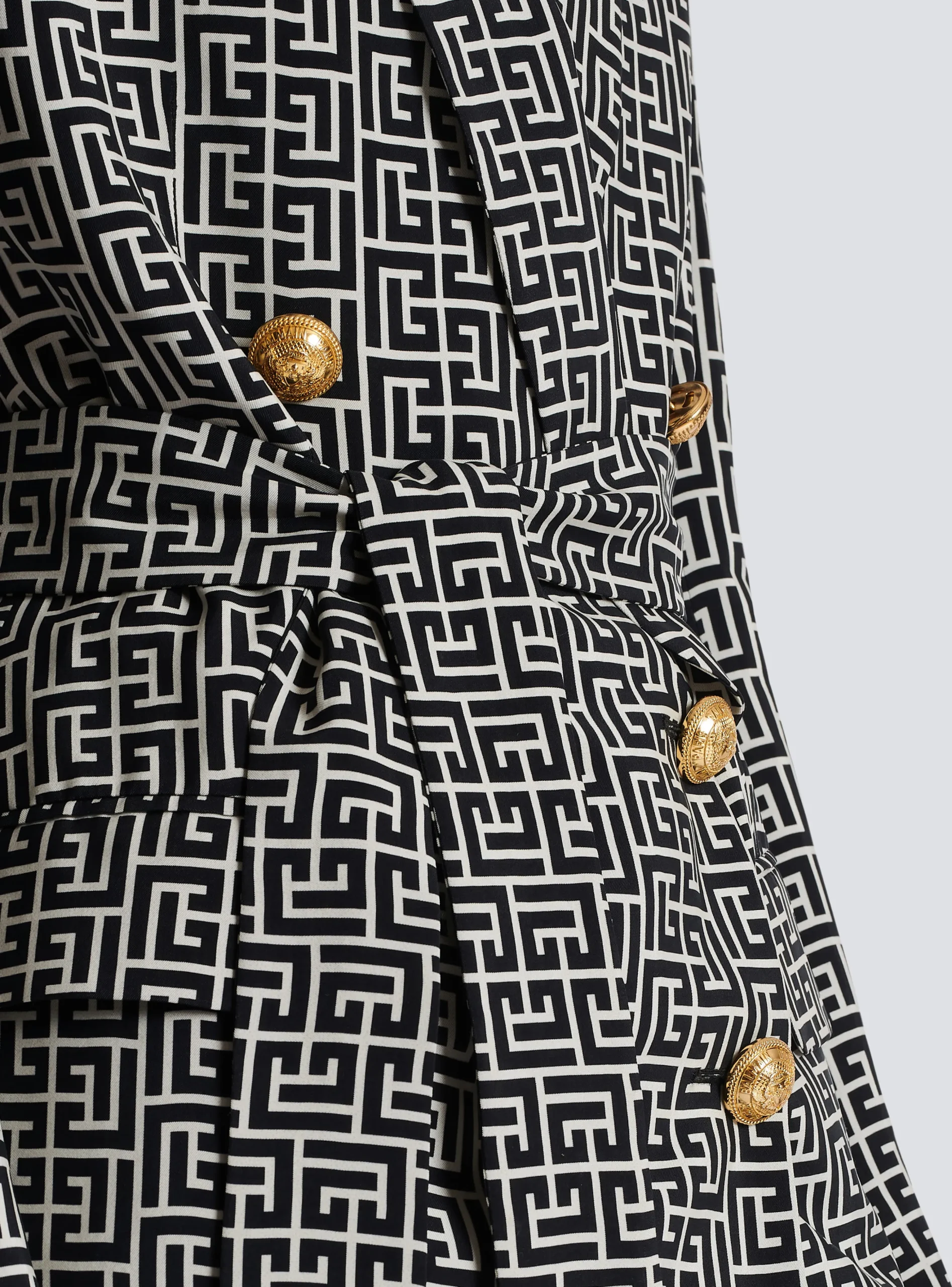 Monogram Printed Jacket With Shawl Collar-Balmain Store