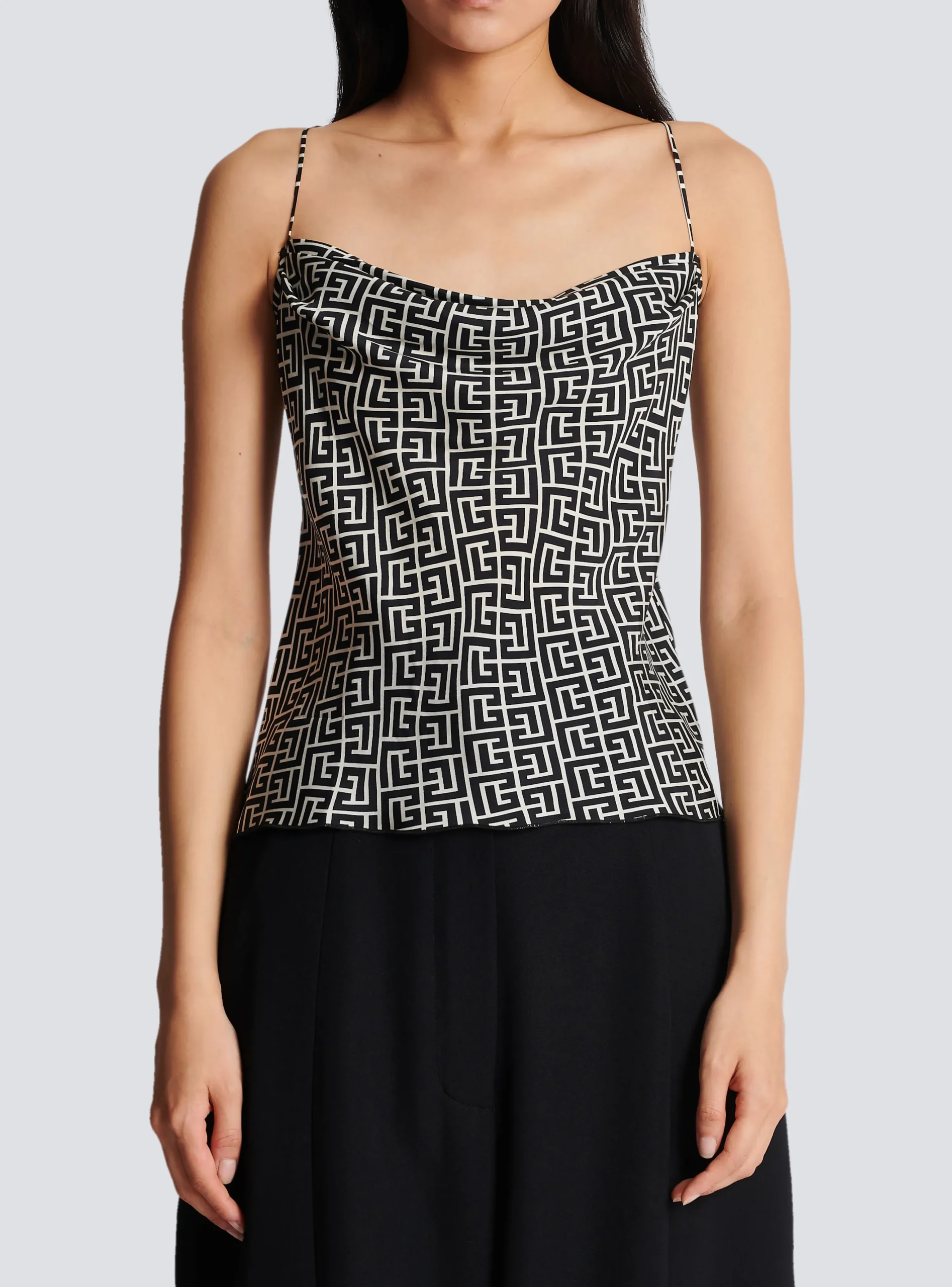 Monogrammed Cami Top-Balmain Best Sale