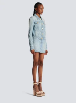 Monogrammed Denim Jacket-Balmain Hot