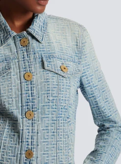 Monogrammed Denim Jacket-Balmain Hot