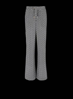 Monogrammed Flowing Trousers-Balmain Shop