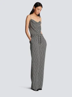 Monogrammed Flowing Trousers-Balmain Shop