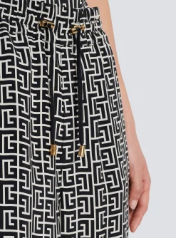 Monogrammed Flowing Trousers-Balmain Shop