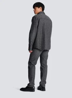 Monogrammed Jacquard Denim Shirt -Balmain Flash Sale
