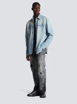 Monogrammed Jacquard Denim Shirt&nbsp;-Balmain Best
