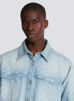 Monogrammed Jacquard Denim Shirt&nbsp;-Balmain Best