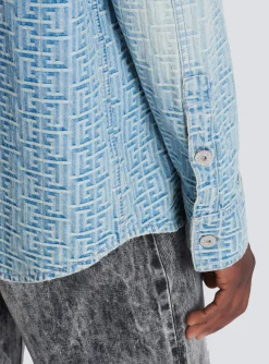 Monogrammed Jacquard Denim Shirt&nbsp;-Balmain Best