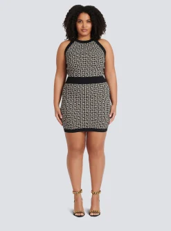 Monogrammed Knit Dress-Balmain Best Sale