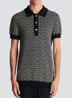 Monogrammed Polo Shirt-Balmain Clearance