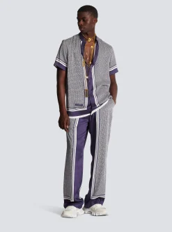 Monogrammed Scarf-print Shirt-Balmain Fashion