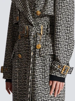 Monogrammed Trench Coat-Balmain Discount