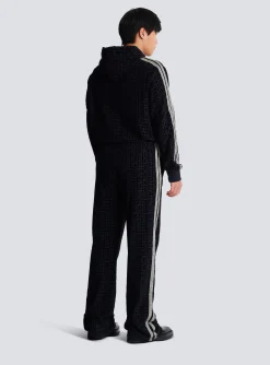 Monogrammed Velvet Joggers-Balmain Store