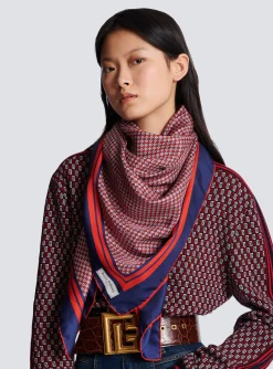 Monogram-printed Scarf-Balmain Online