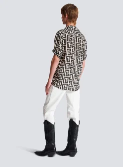 Monogram-printed Shirt-Balmain Best Sale