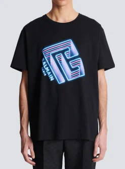 Neon Logo T-shirt-Balmain Online