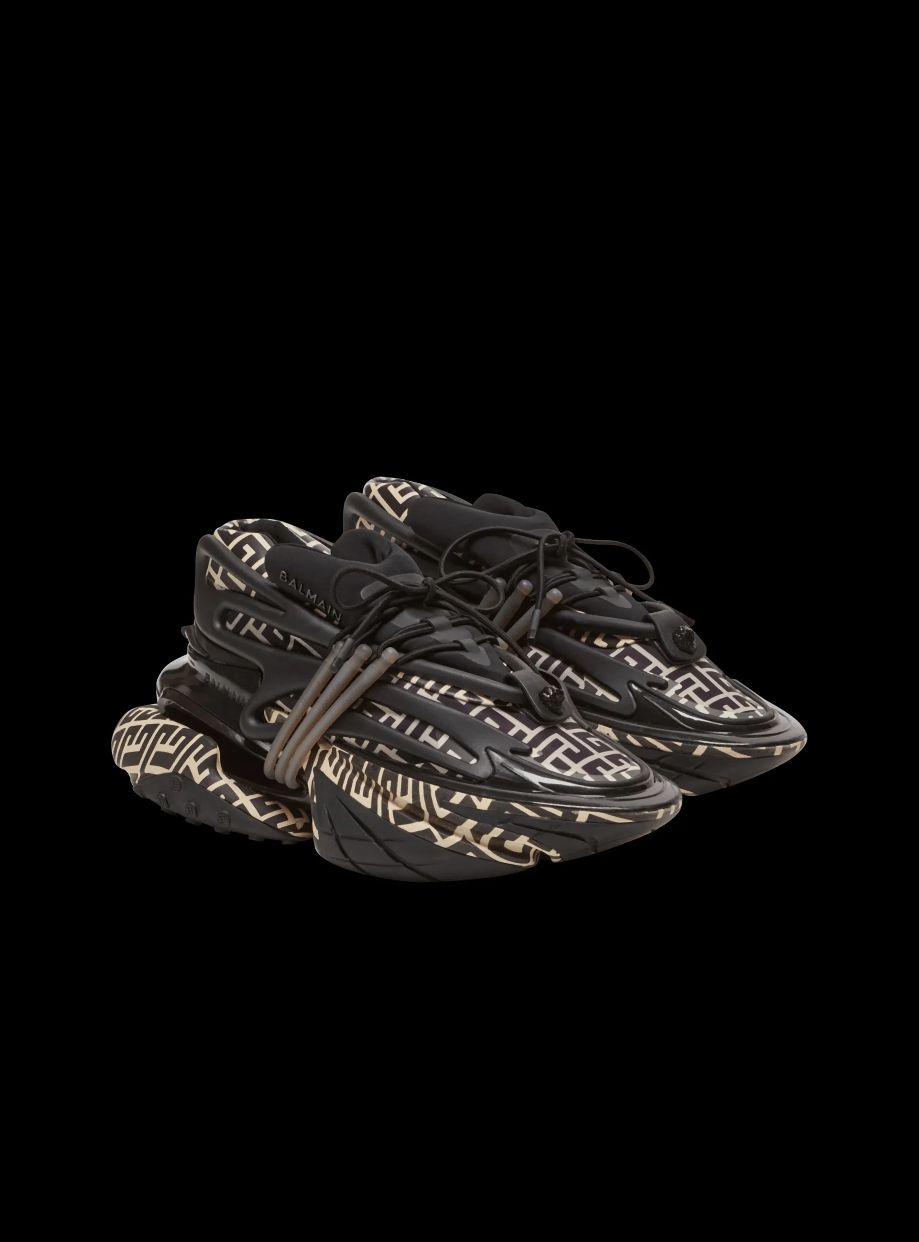 Neoprene And Leather Unicorn Low-top Sneakers-Balmain Discount