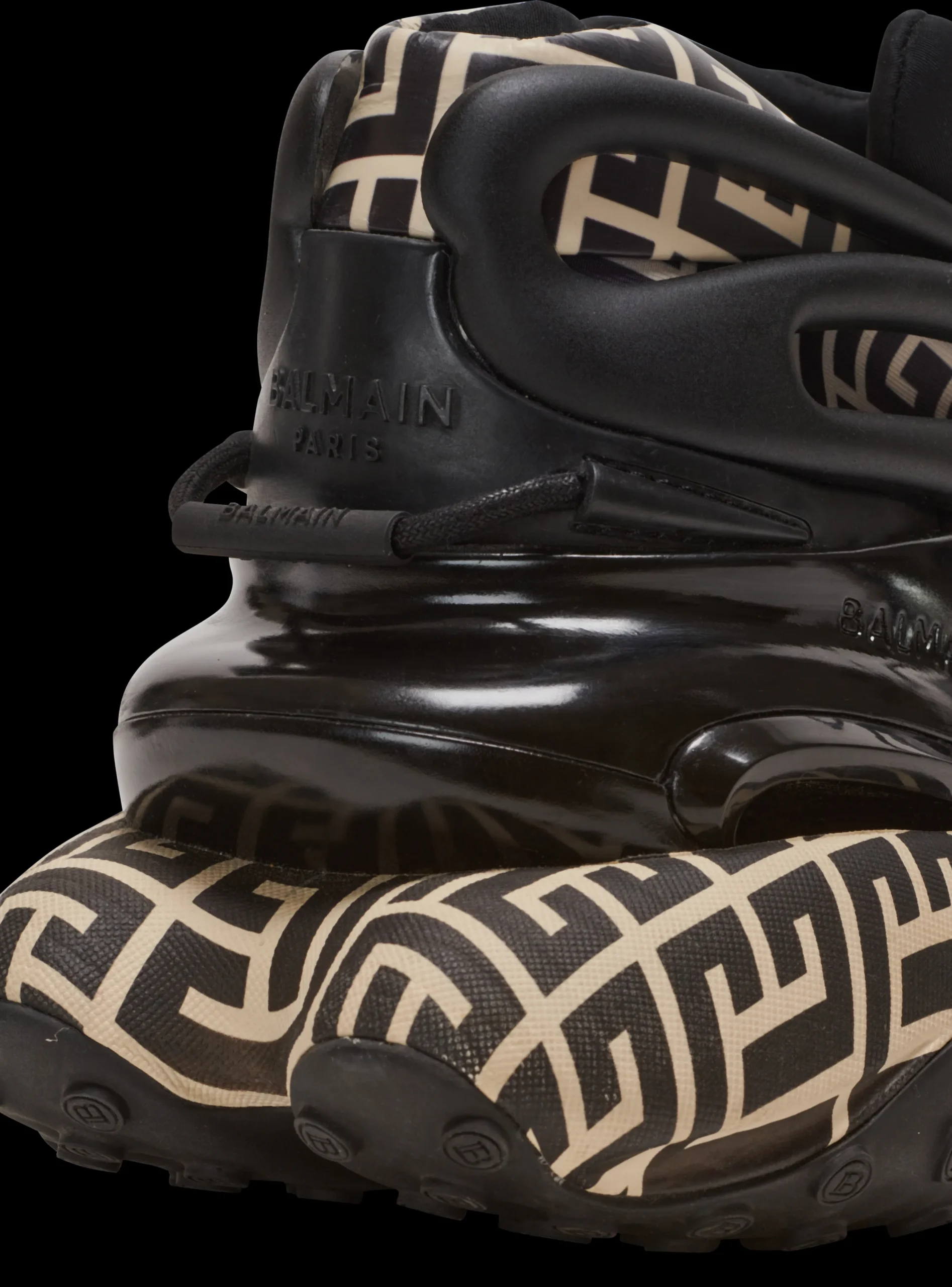 Neoprene And Leather Unicorn Low-top Sneakers-Balmain Discount