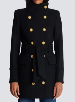 Officer Coat With Belt-Balmain Best Sale