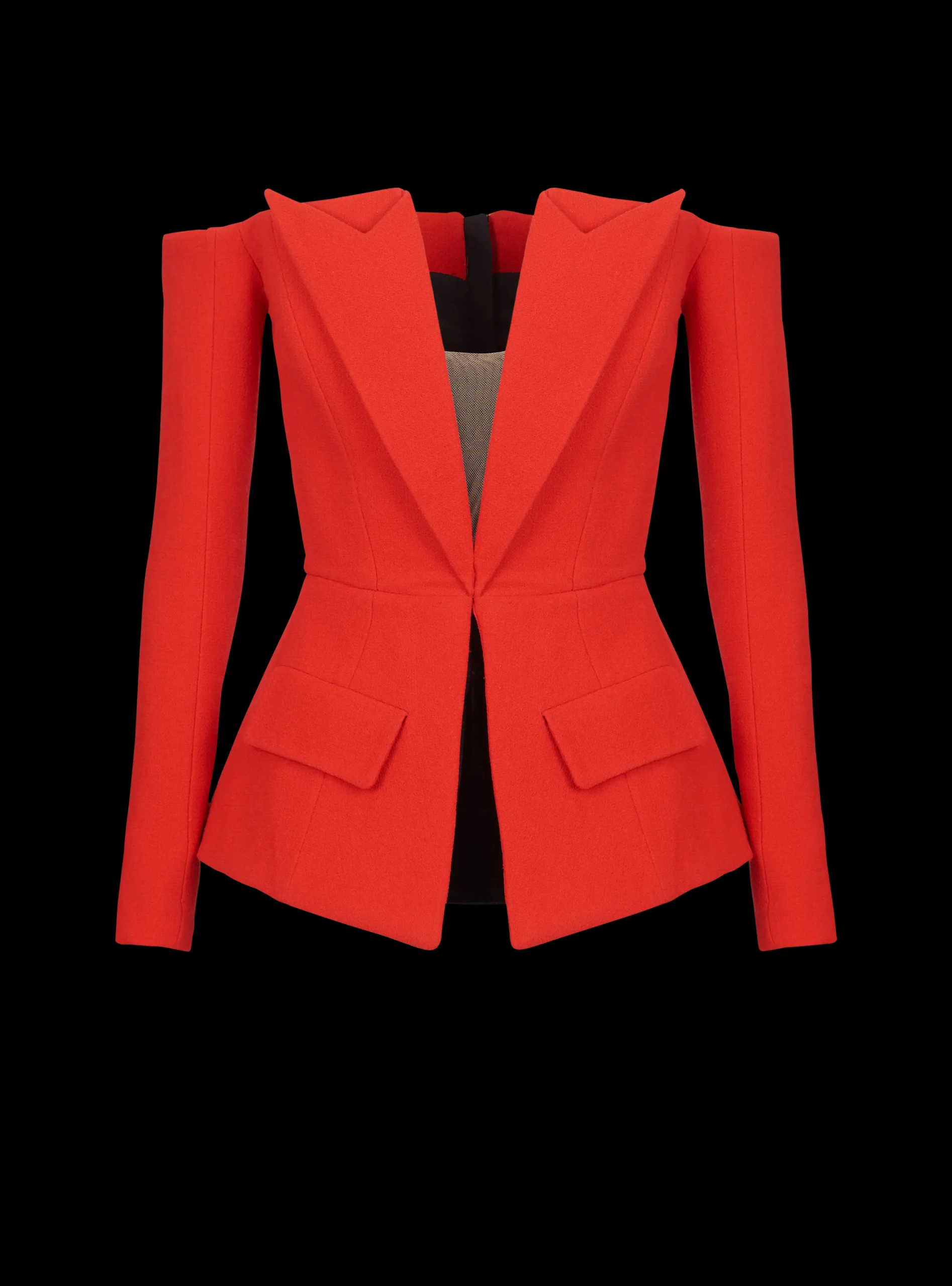 Off-the-shoulder Peplum Top-Balmain Best