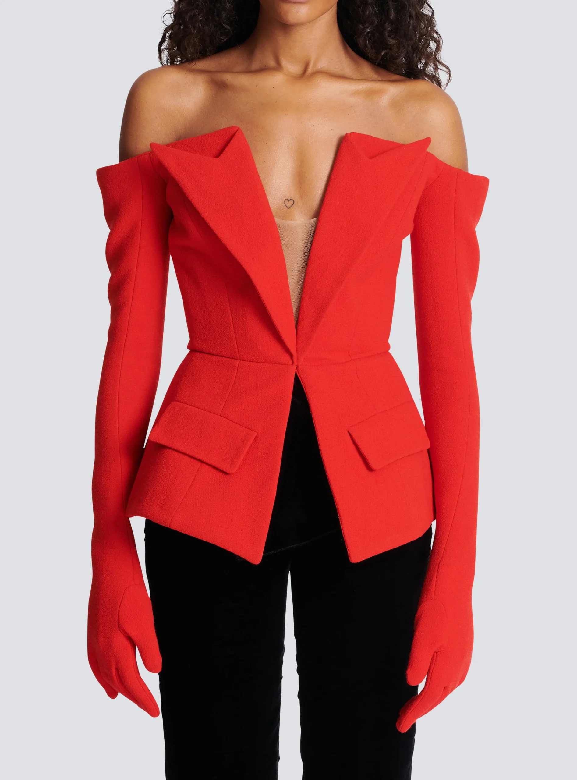 Off-the-shoulder Peplum Top-Balmain Best