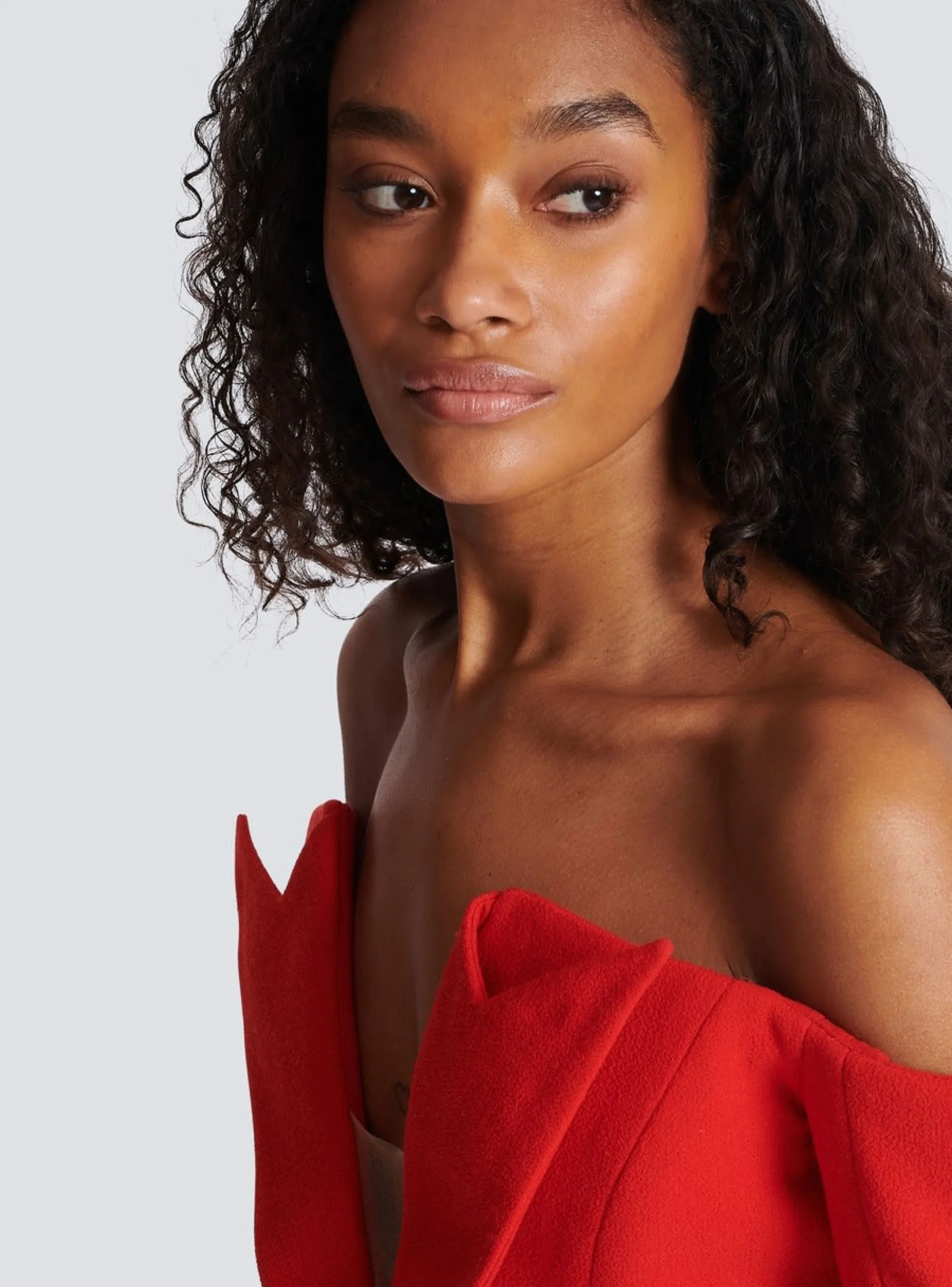 Off-the-shoulder Peplum Top-Balmain Best