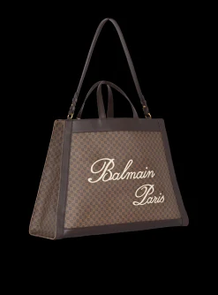 Olivier's Cabas In Canvas And Leather-Balmain Cheap