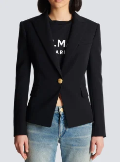 One-button Wool Blazer-Balmain Clearance
