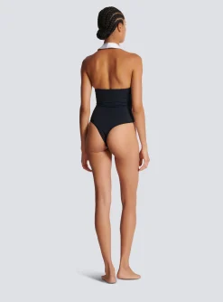 One-piece Swimsuit With Contrasting Collar-Balmain Online