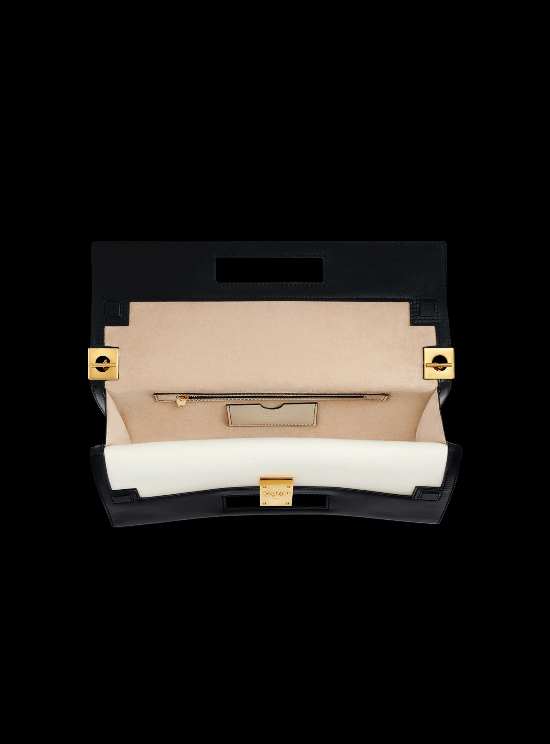 Oversized Black And Leather 1945 Heritage Clutch Bag-Balmain Cheap