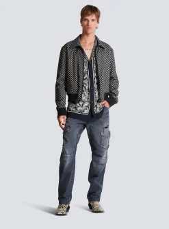 Paisley And Mini Monogram Printed Silk Shirt-Balmain Online
