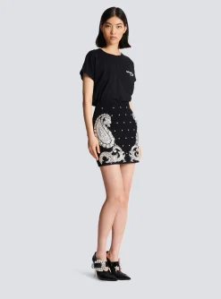 Paisley And Stars Embroidered Skirt-Balmain Clearance