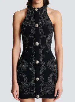Paisley Knit Sleeveless Dress-Balmain Clearance