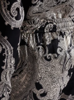 Paisley Print Silk Trousers-Balmain Cheap