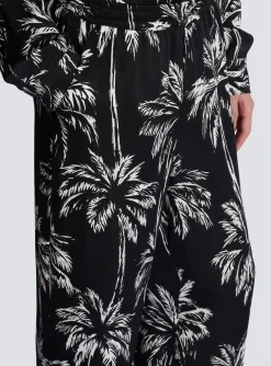 Palm Print Satin Pyjama Trousers-Balmain Shop