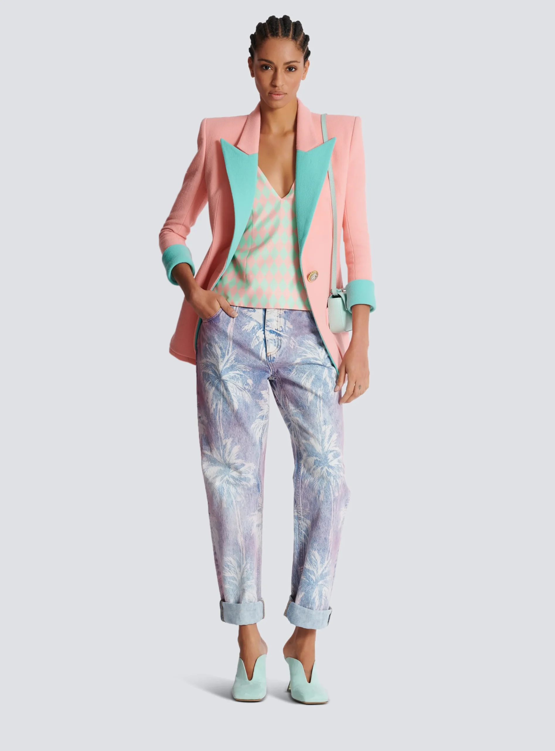 Palm Tree Denim Boyfriend Jeans-Balmain Online