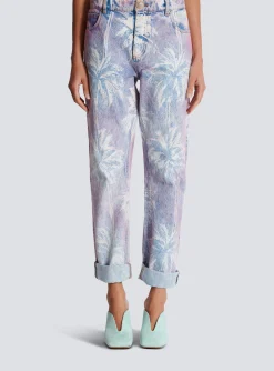 Palm Tree Denim Boyfriend Jeans-Balmain Online